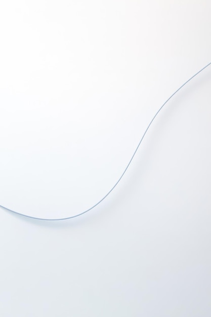 Photo a white mouse with a curved edge is shown on a white background