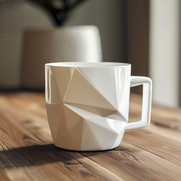 Photo a white mug on a table