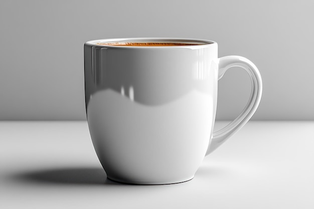 A White Mug with Coffee