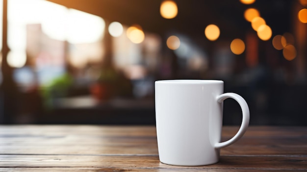 a white mug with the words  coffee  on the front