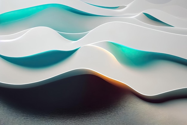 White and neon colors liquid wavy fluid abstract background Trendy technology design backdrop