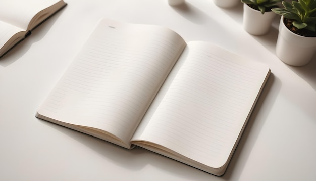 white Notebook cover mockup