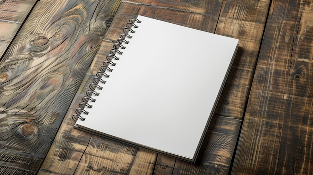 a white notebook with a spiral on the top of it