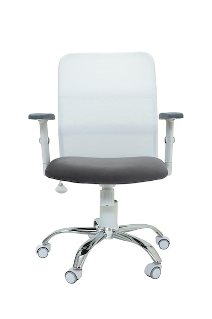 White office armchair isolated on white background