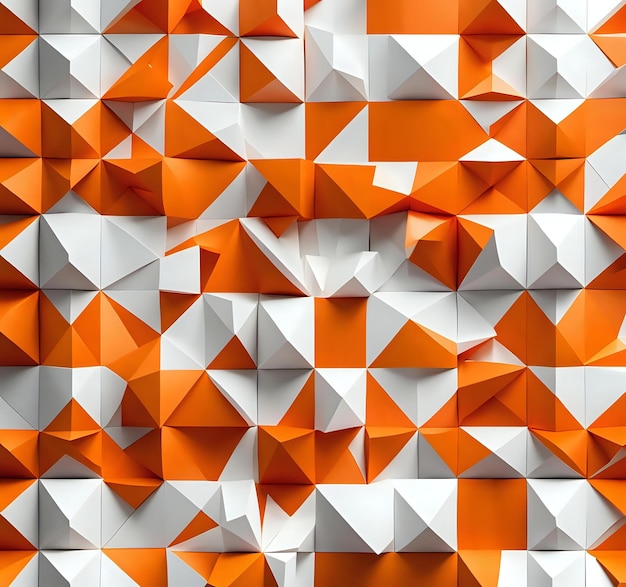 Photo white and orange geometric shape background