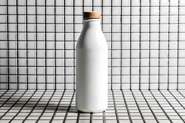 Photo white pack of bottle mockup