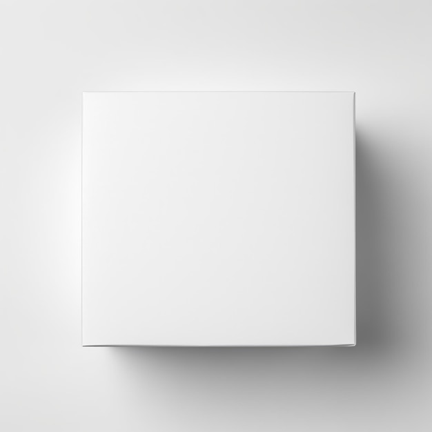 white packaging box for mockup design cardboard box packaging seen from above