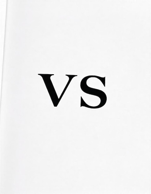 a white page with the word vs on it