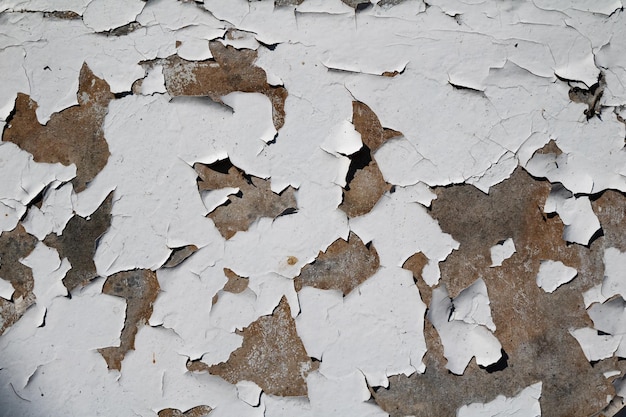 White painted aged grunge hard wood board surface flat texture