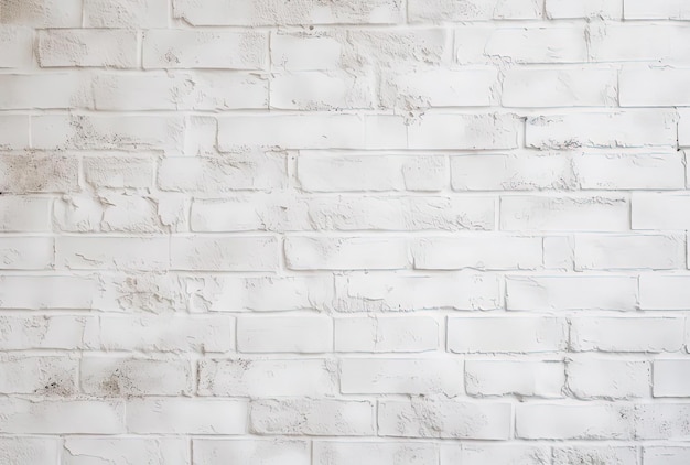 White painted brick wall texture