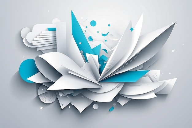 White paper abstract concept vector illustration