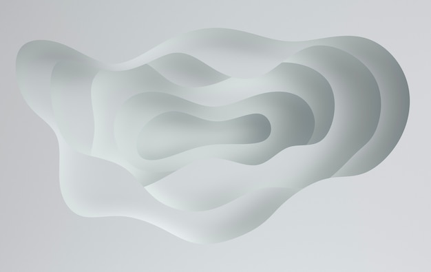 White paper art cartoon abstract waves holes