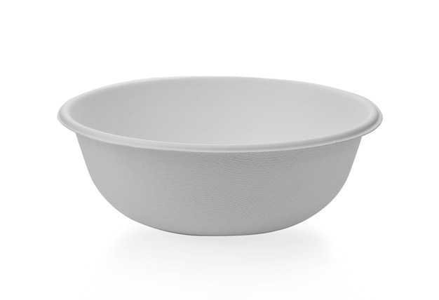 White paper bowl solated isolated