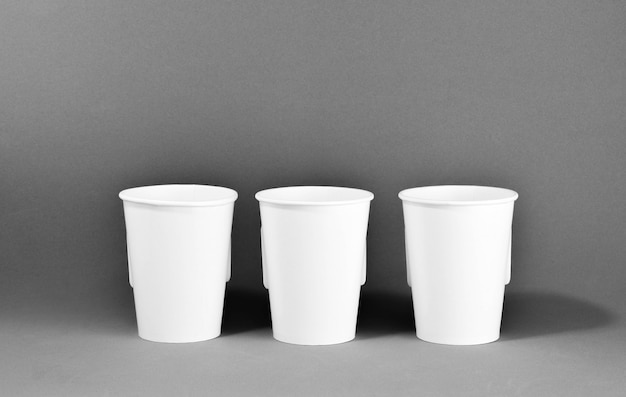 White paper coffee cup - close up