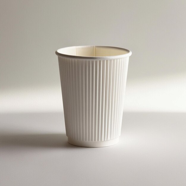 a white paper cup with a white lid that says quot milk quot on it