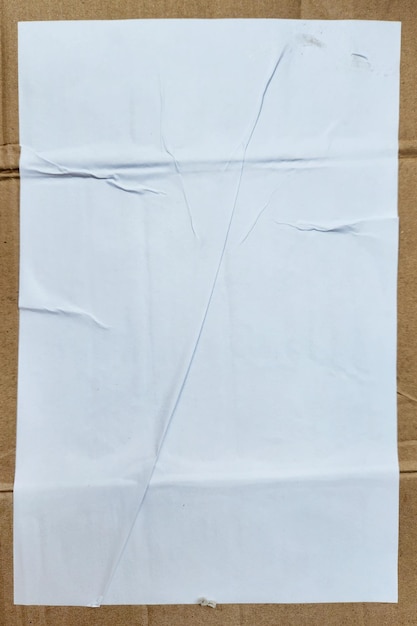 white paper glued on a cardboard abstract street poster texture mockups