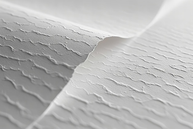 Photo white paper texture background closeup white color high resolution copy space on the right side