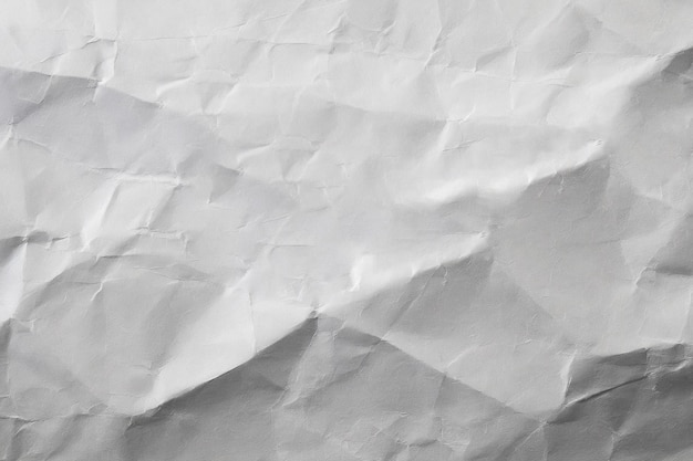 White paper texture View of white crumpled paper