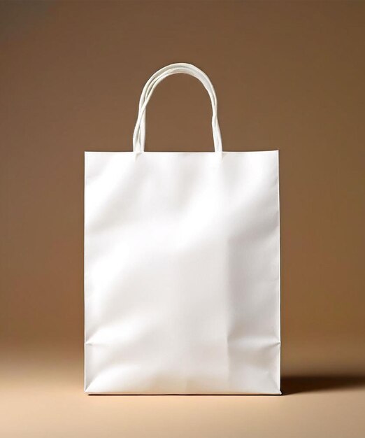 Photo white paper tote bag and two jugs for mockup