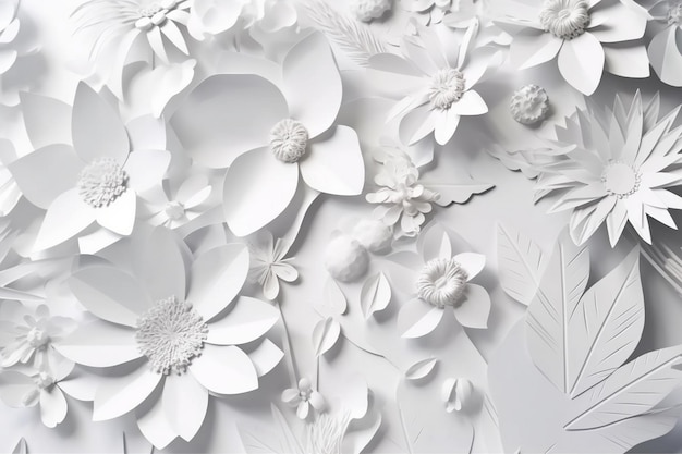 A white paper with flowers on it