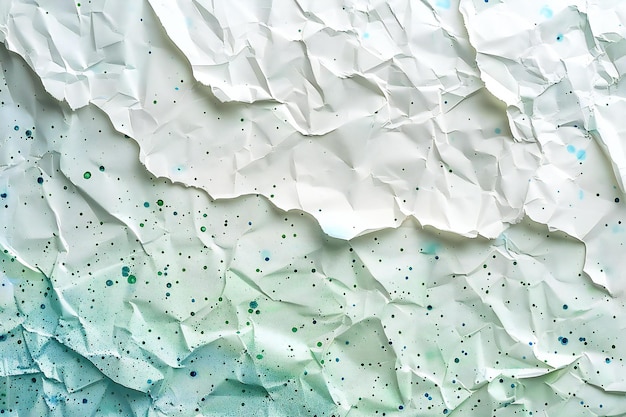 White paper with pastel green and blue speckles flat texture background high resolution high deta