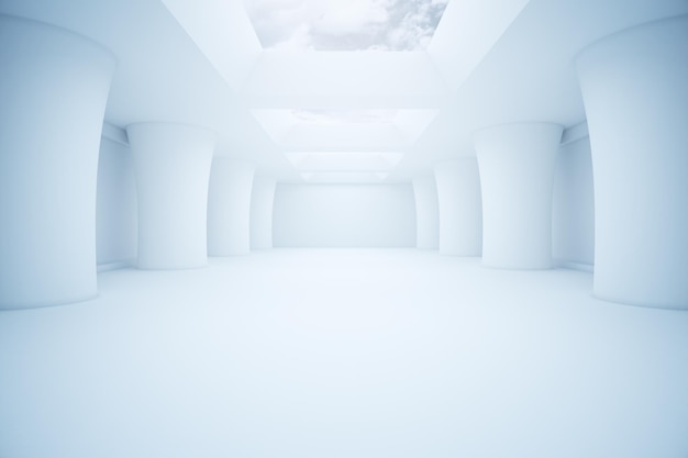 White parking interior