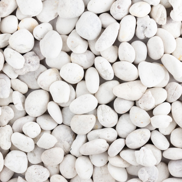 White pebbles stone texture and background