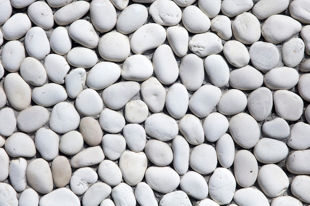 White pebbles stone texture and background