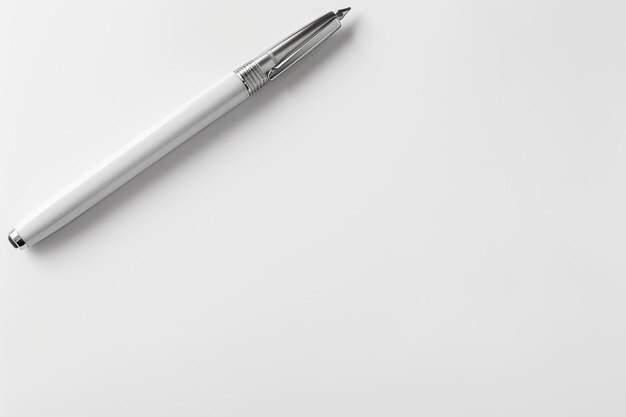 Photo white of a pen isolated on white background