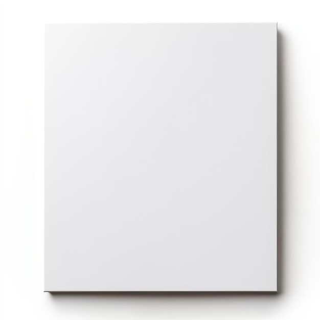 a white piece of art that is square and has a square on it