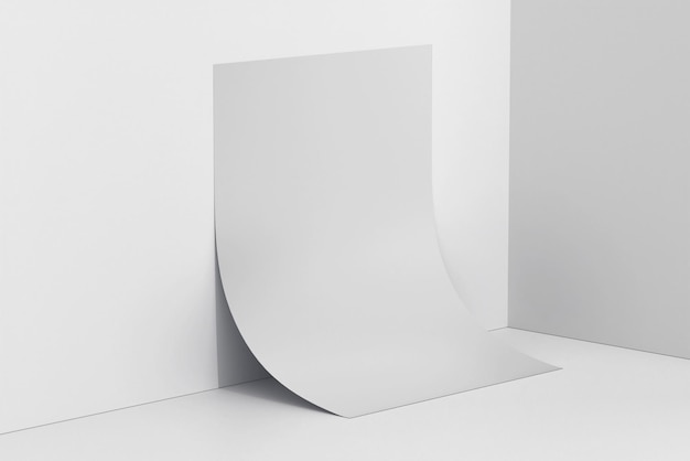 A white piece of paper is leaning against a wall.