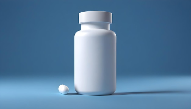 White Pill Bottle with no Label on