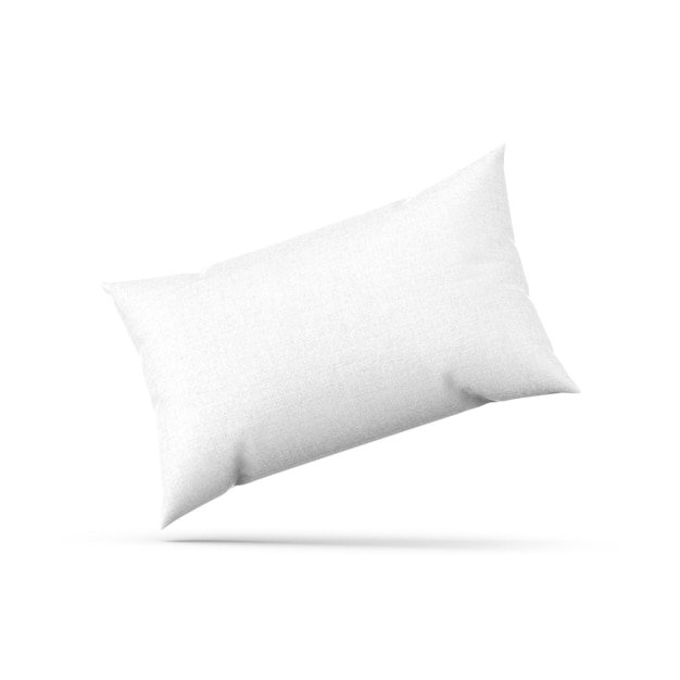 White pillow on a white background