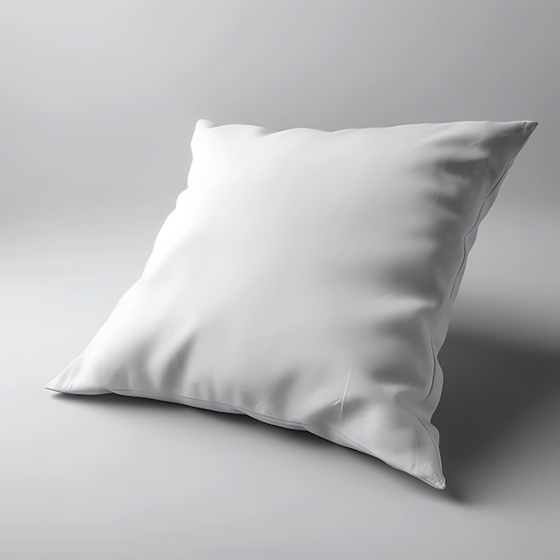 A white pillow with a white pillow on it.