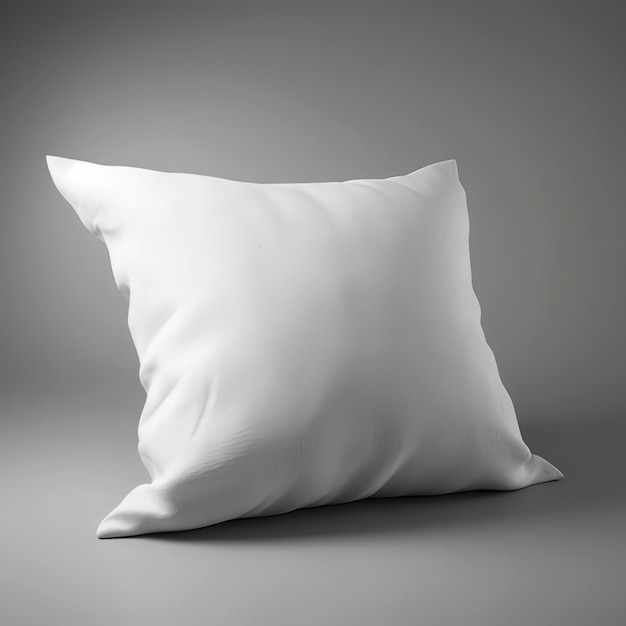 A white pillow with a white pillow on it.