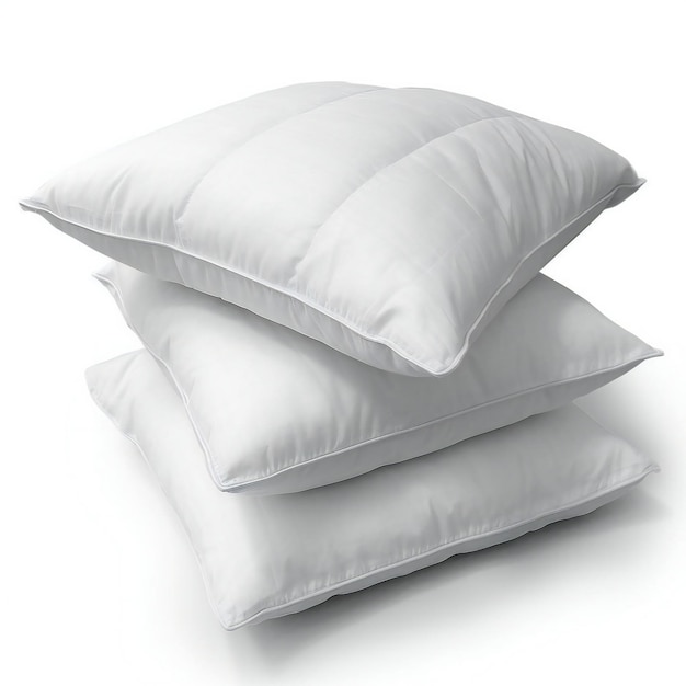 White pillows isolated on white background