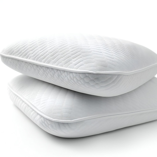 White pillows on a white background