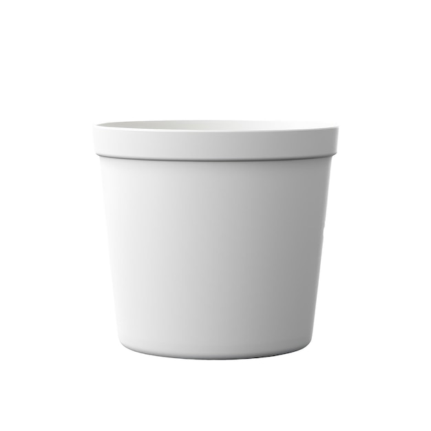 Photo white plastic bowl mockup