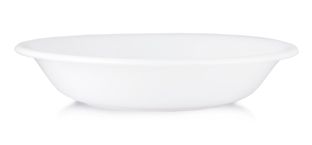 White plate isolated on a white background.