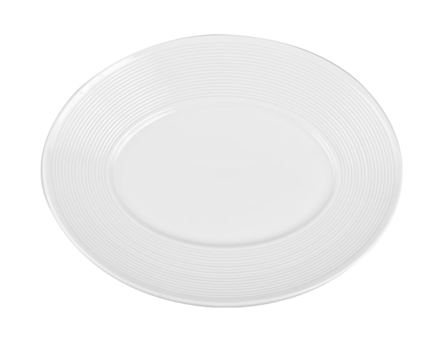 White plate isolated on white background