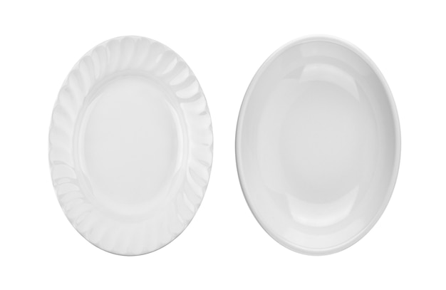 White plate isolated on white background