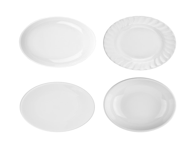 White plate isolated on white background