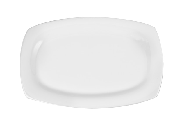 White plate isolated on white surface