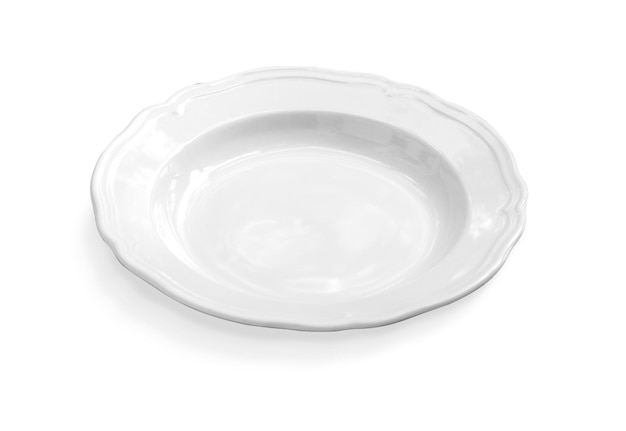 White plate isolated on white