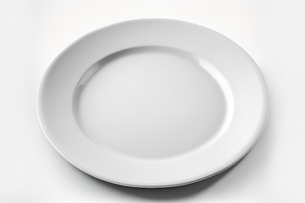 white plate isolated on white