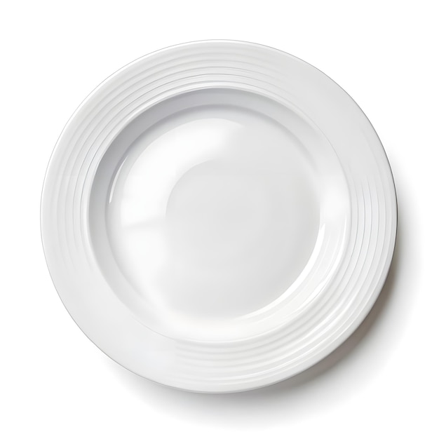 white plate on a white background