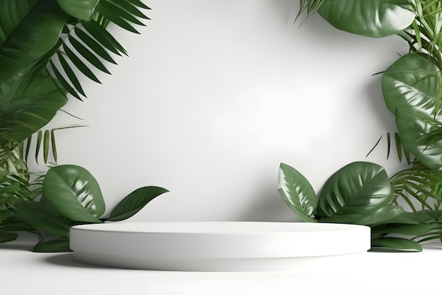 A white plate with a green leaf border and a white plate with a white plate on it.