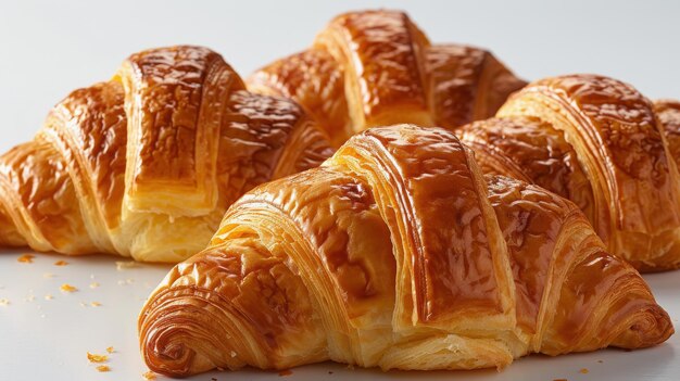 White Plate With Powdered Sugar Croissants