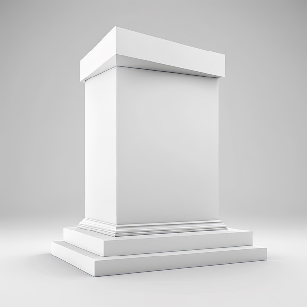 White podium background product display Made by AIArtificial intelligence