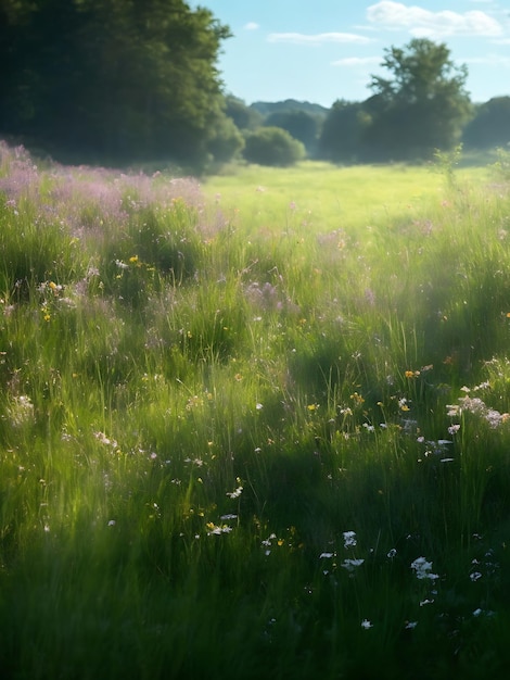 White podium in meadow for product presentation and on transparent background ai image generative